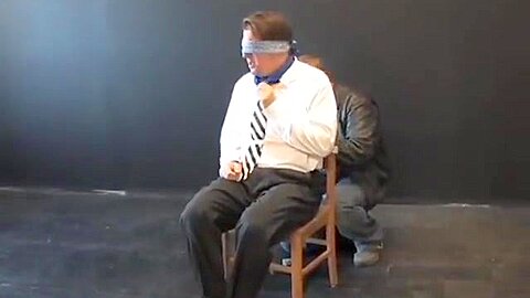 BG Hot beefy executive bound, gagged and stripped