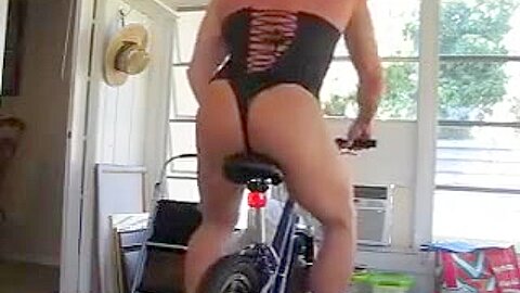 Riding Bicycle in Underware