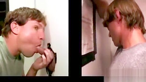 Straight guy duped into gay suckoff at gloryhole