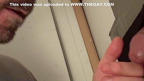 beautiful big white cock was looking for a quick blow job gloryhole