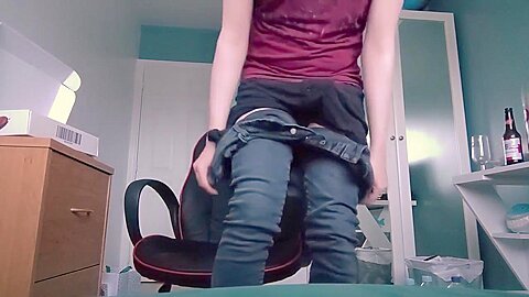 Fursuit Teasing With Cute Rainbow Socks Stripping And Cumming Inside Condom